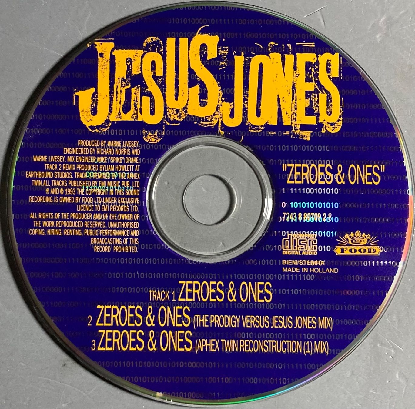 CDs: JESUS JONES - ZEROES & ONES – D'occasion à Poliez-Pittet par Newtown-Records 2