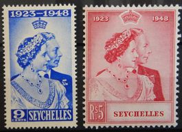 Seychellen British Lot mit alten Werten 1949 *