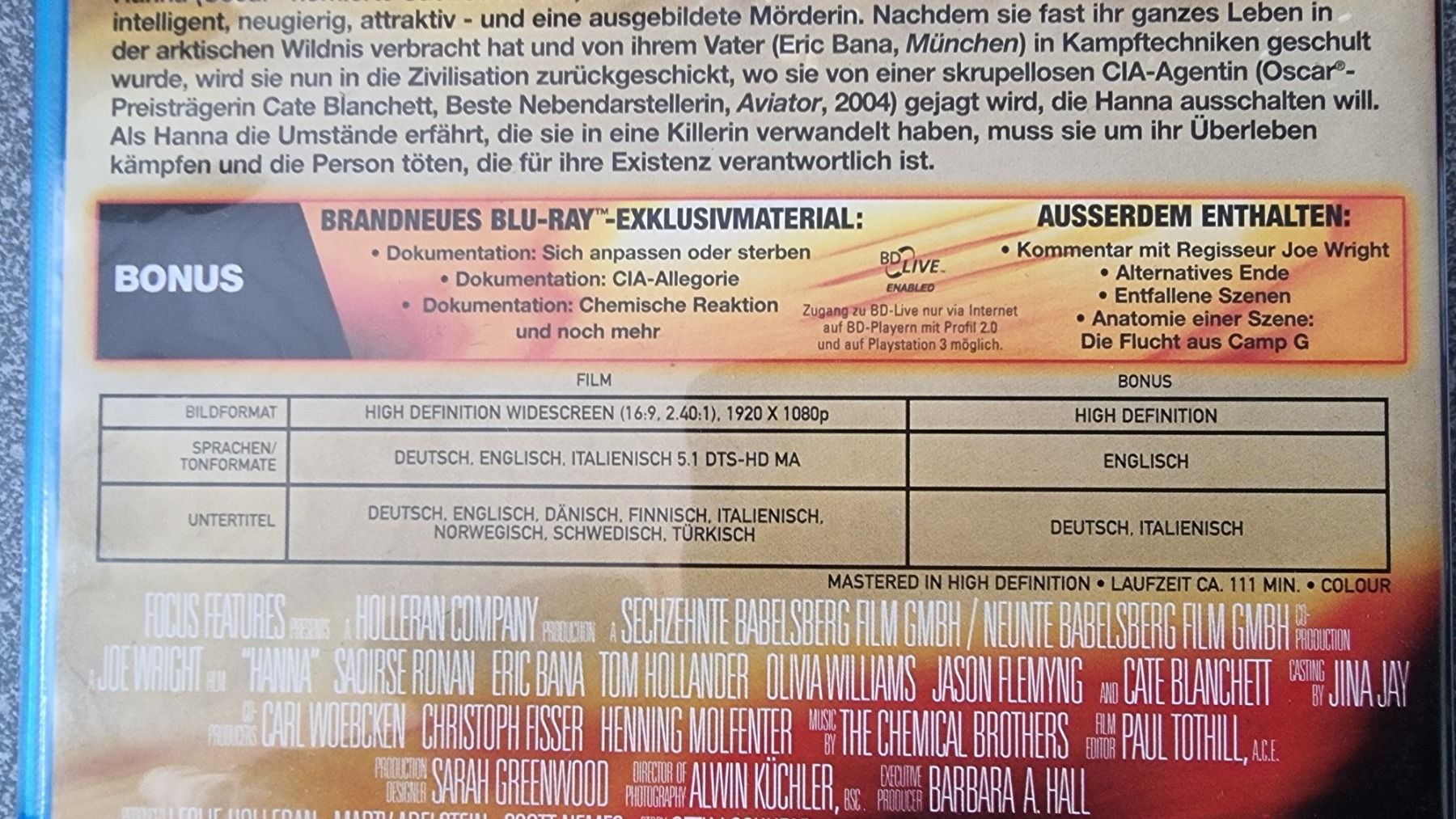 Tutti i DVDs: Blu Ray - Wer ist Hanna? /Cate Blanchett – Usato da Oetwil am See venduto da fineli2 1