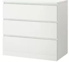 Malm Kommode weiss 3 Schubladen