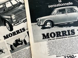 Morris 1100 - 2 Alte Werbungen / Anciennes publicités 1966