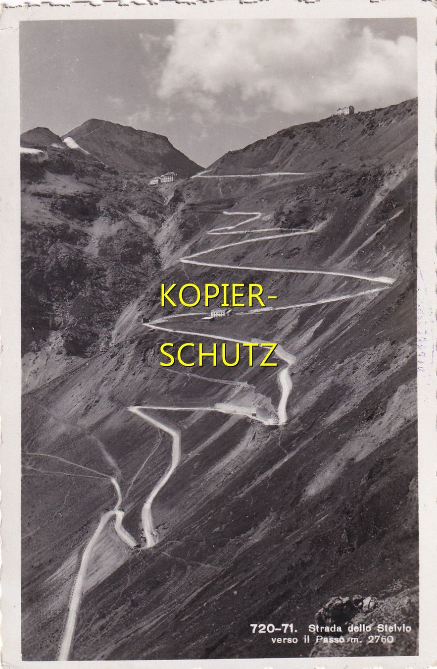 Cartoline postali: Strada dello Stelvio verso il Paso /bc – Usato da Hombrechtikon venduto da Rudolf07