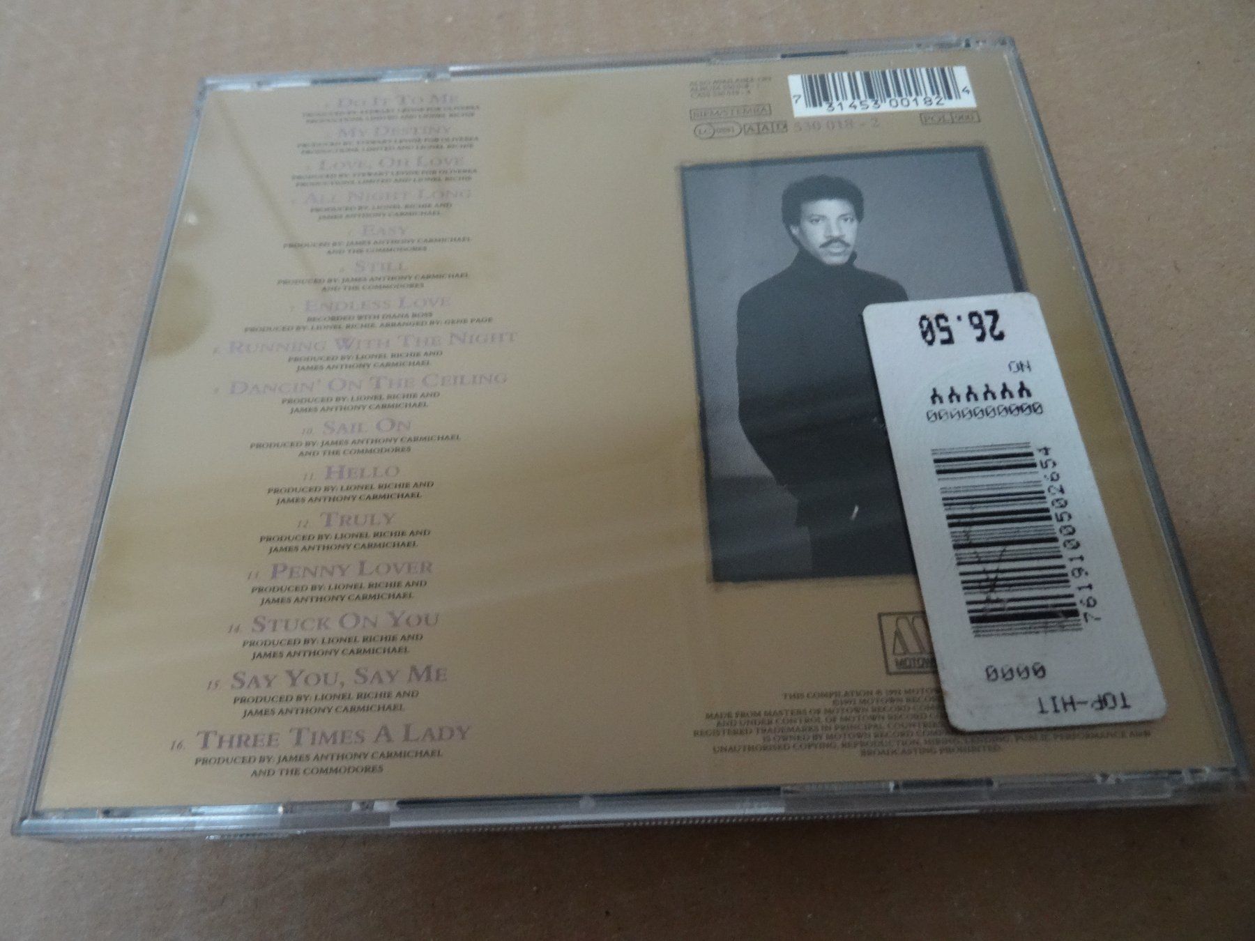 CD: Lionel Richie - Back to Front CD – Usato da Olten venduto da Disc-Ausverkauf 1