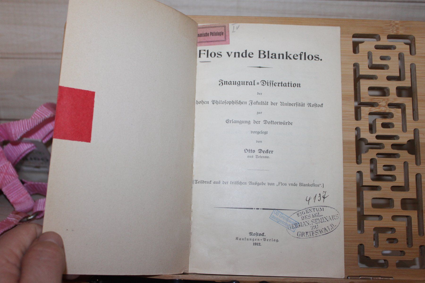 Livres: Flos unde Blankeflos - Dissertation – D'occasion à Kaden par Buchantiquariat