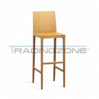 3× Barhocker Eiche, Holz, Sitzhöhe 80 cm