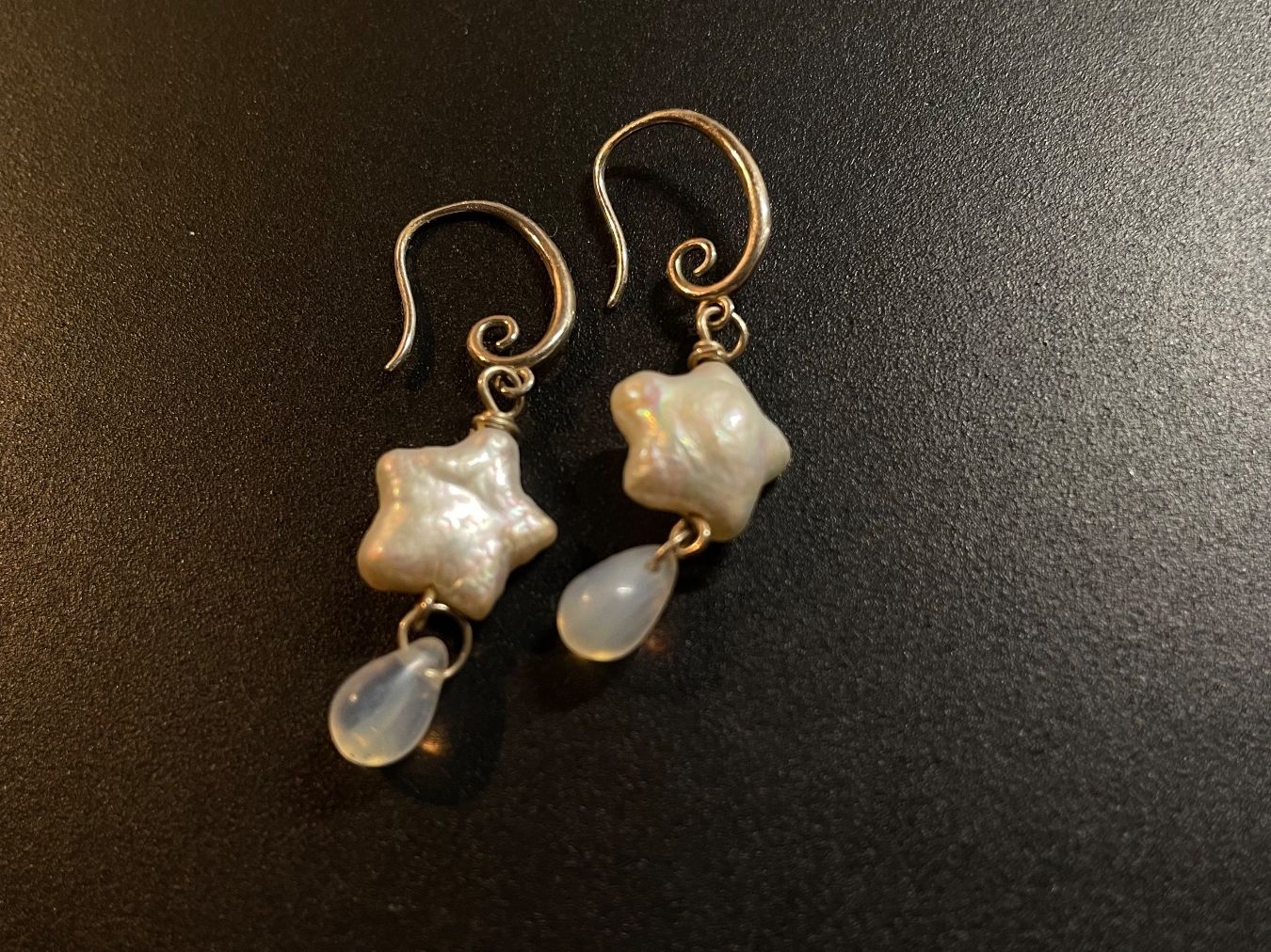 Boucles d'oreille: Ohrringe Stern mit echter Perle & Silber – D'occasion à Zürich par lil_x7ky