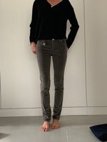 Pantalon slim en velours gris de Gucci (T34)