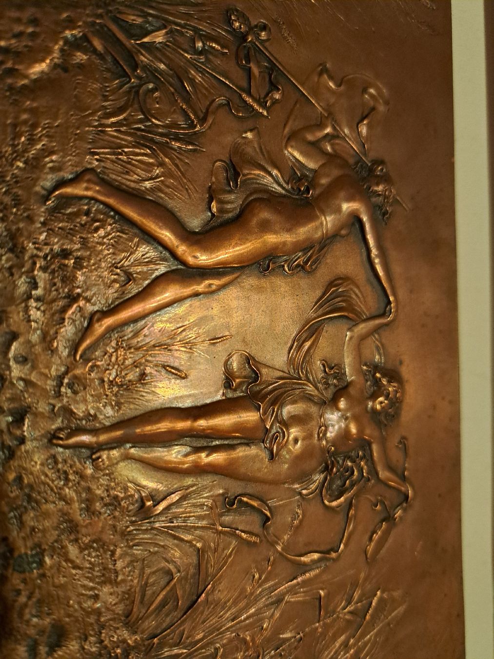 Tutte le decorazioni: Jugendstielrelief in Kupferblech getrieben – Usato da Walde AG venduto da Kunstgiesser 1