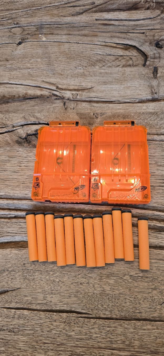 Freccette: Nerf Zubehör: 2 Magazine + 12 Darts – Nuovo (secondo la descrizione) da Schafisheim venduto da LittleZwerg