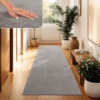 SONDERPREIS ▶️ Teppich Super Soft Grau 80x300 XXL Länge