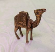 Vintage Messing Kamel Figur – Handgraviert – Deko 9cm