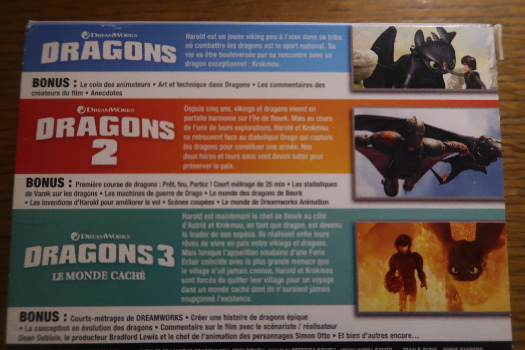 Tutti i DVDs: Coffret 3 Blu-rays DRAGONS – Usato da Porrentruy venduto da tupatup 5