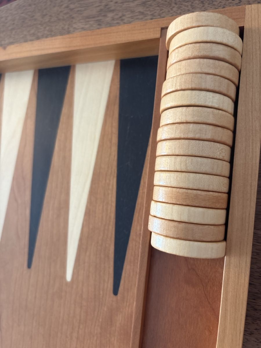 Giochi: Titel: Edles Backgammon Kirschbaumholz - Manufakturqualität  – Usato da Kriens venduto da mir_v8ww 3