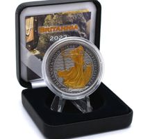 1 oz Silber Britannia 2023 Gold Treasure Edition in Box