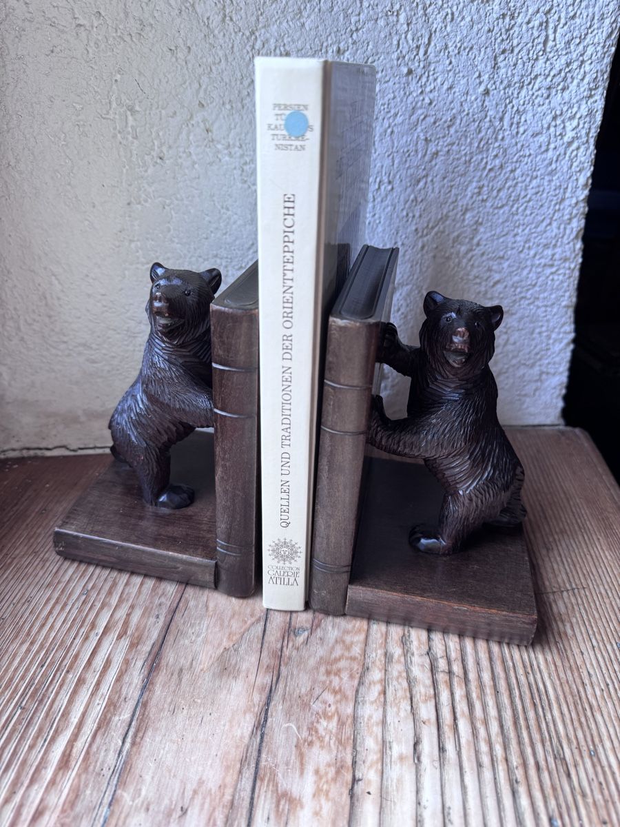 Sculture & Statue: Brienzer Schnitzerei 2 Bücherstützen mit Bär – Usato da Glovelier venduto da deepfunk 1
