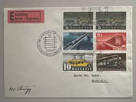 1947 100J. Schw. Eisenbahn Express Brief  FDC