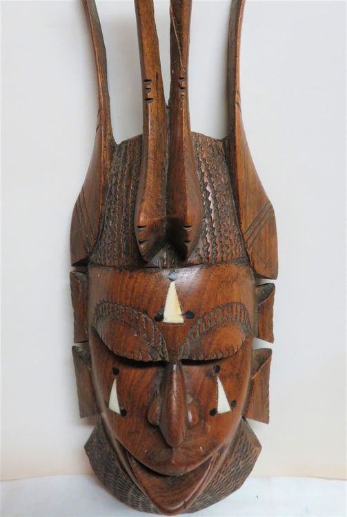 Afrikanische Stammesmaske Als Leinwanddruck – 61x91 Cm, Vintage-Design, Wanddekoration Für Wohnzimmer