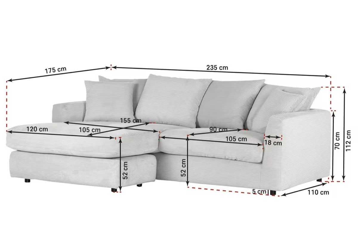 Divani: Ecksofa in Cord – Nuovo (secondo la descrizione) da Langenthal venduto da alina_anna97 3