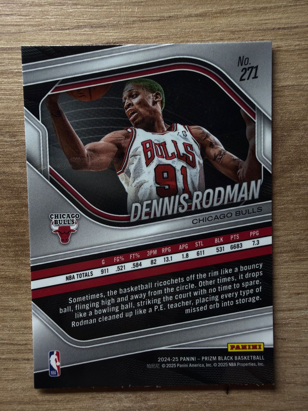 Nba Carte collezionabili: NBA Dennis Rodman Prizm Black 24/25 – Usato da Netstal venduto da Clutch79Cardz 1