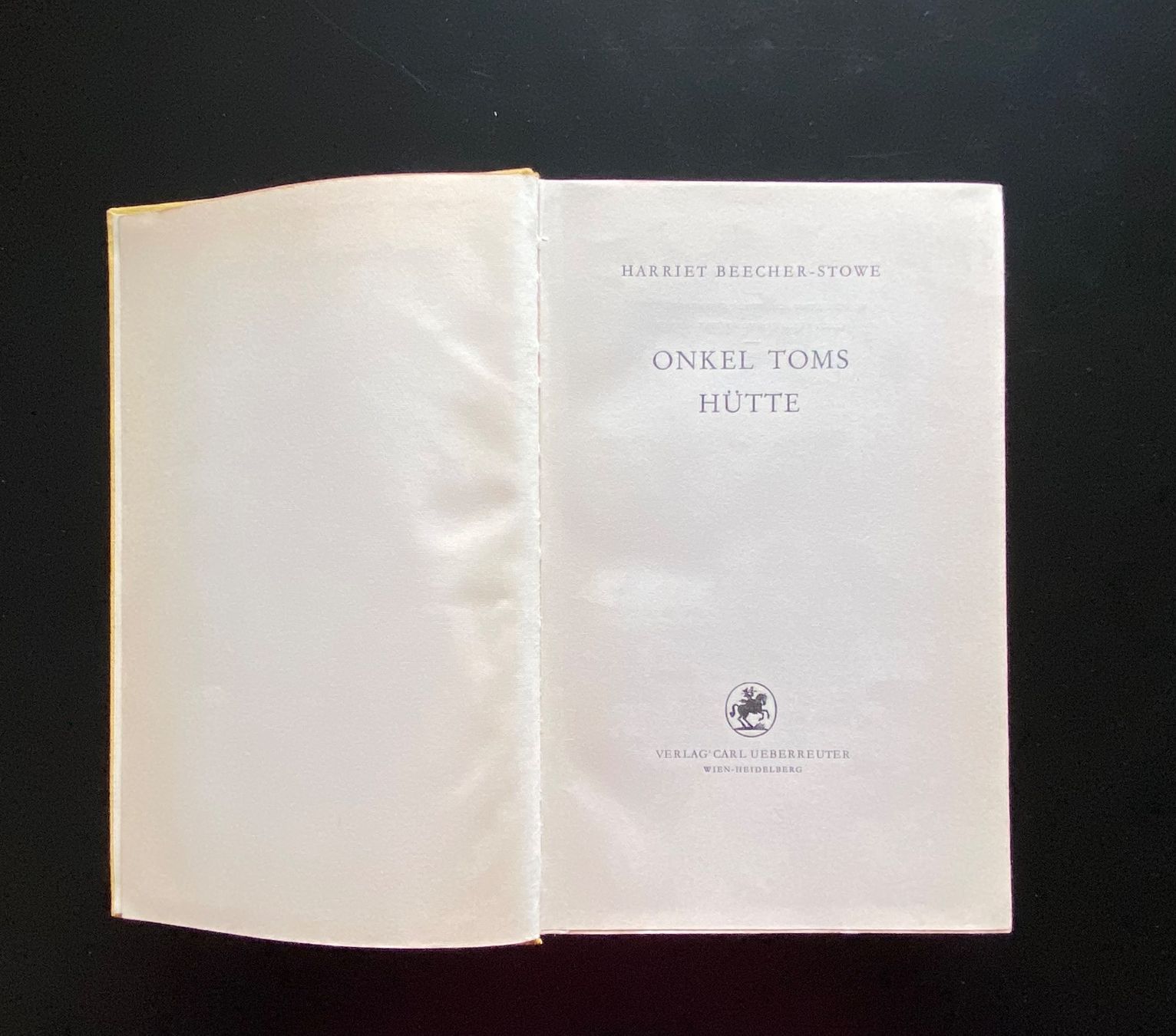 Bücher: ONKEL TOMS HÜTTE / Jg 1958 – Gebraucht aus Nussbaumen AG von schuba2000 2