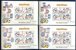 1982 Spanien Fusball- Weltmeisterschaft Blocks 25-26 ** + ET