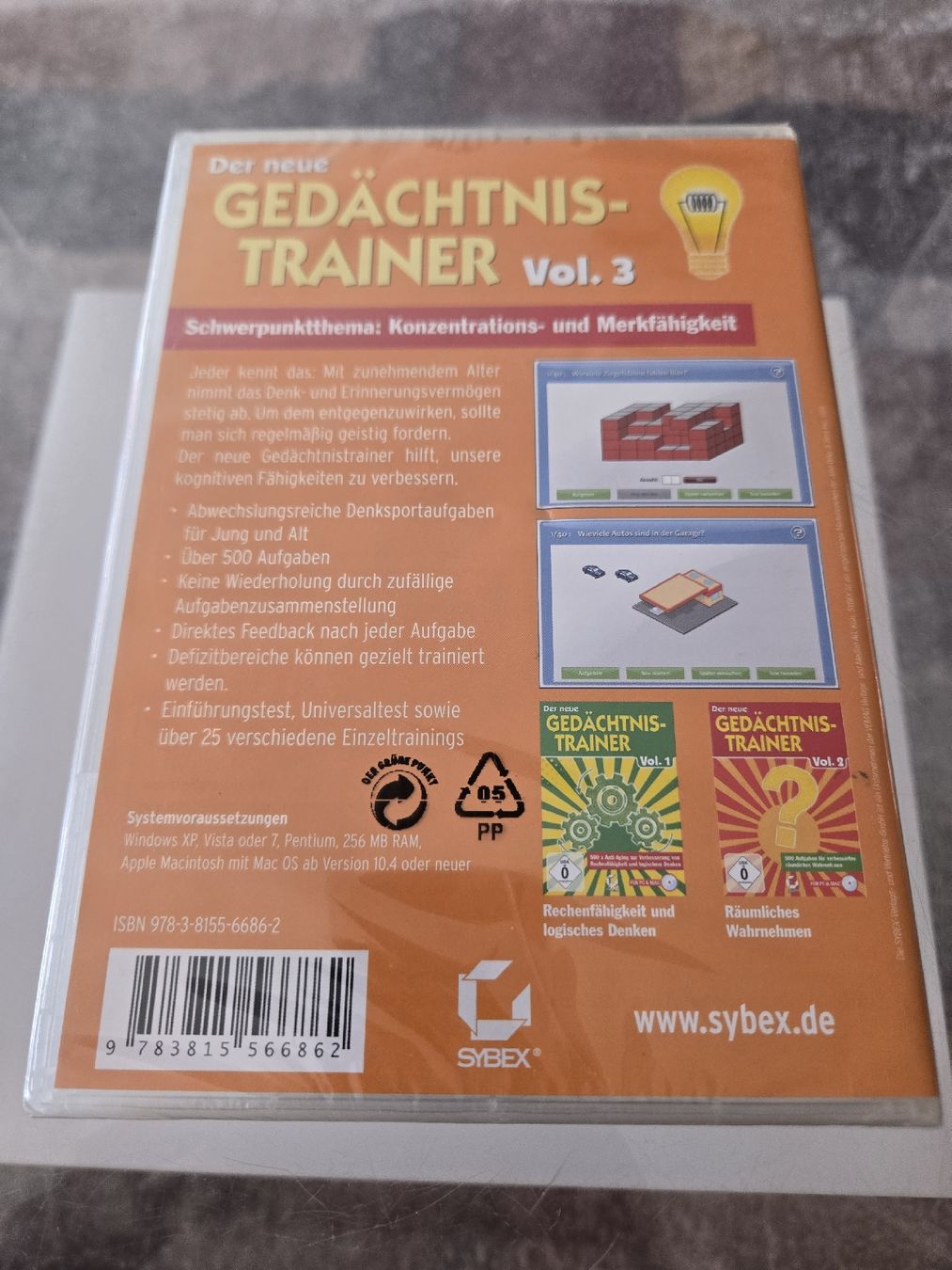 Giochi: Gedächtnistrainer Vol. 3 PC Game Neu – Nuovo e nell'imballaggio originale da Bussigny venduto da Kfdlt 1
