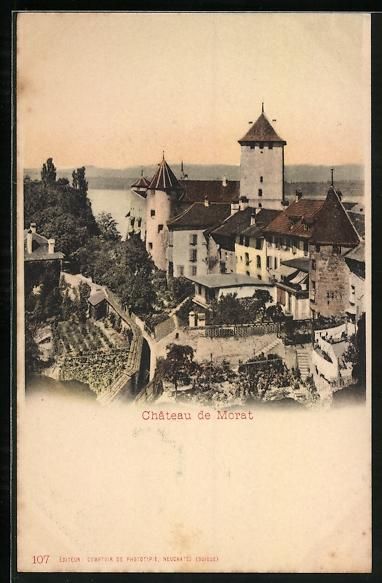 Cartoline postali: AK Morat, Château – Usato da Berlin venduto da bartko-reher