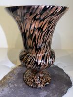 Elegante Murano Glas Vase, braun-schwarz