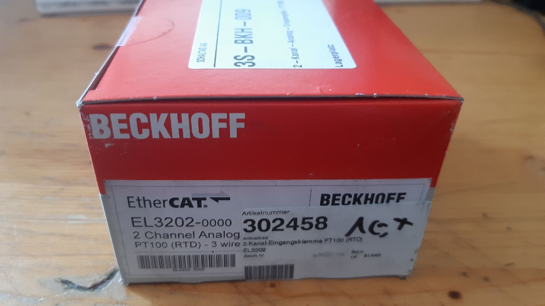 Beckhoff Elektronikbauteile: 10er Pack Beckhoff EL3202, 2-Kanal Analog Eingang - NEU! – Neu und originalverpackt aus Oey von Parkplatzbrocki