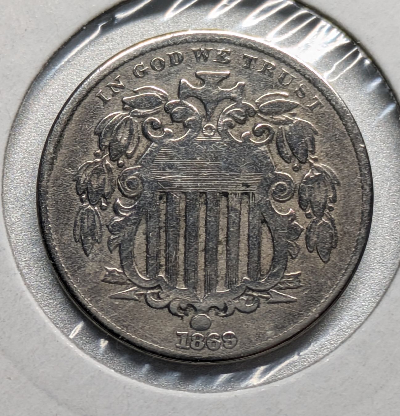 Tutti le monete: 1869 Shield Nickel 🇺🇸 – Usato da Cottens FR venduto da lima777