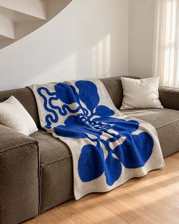 Coperte: Klippan Decke in Blau/Creme – Usato da Zürich venduto da gnvb