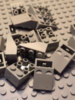 Lego 15x Schrägstein 2x3 invers(3747) alt hellgrau