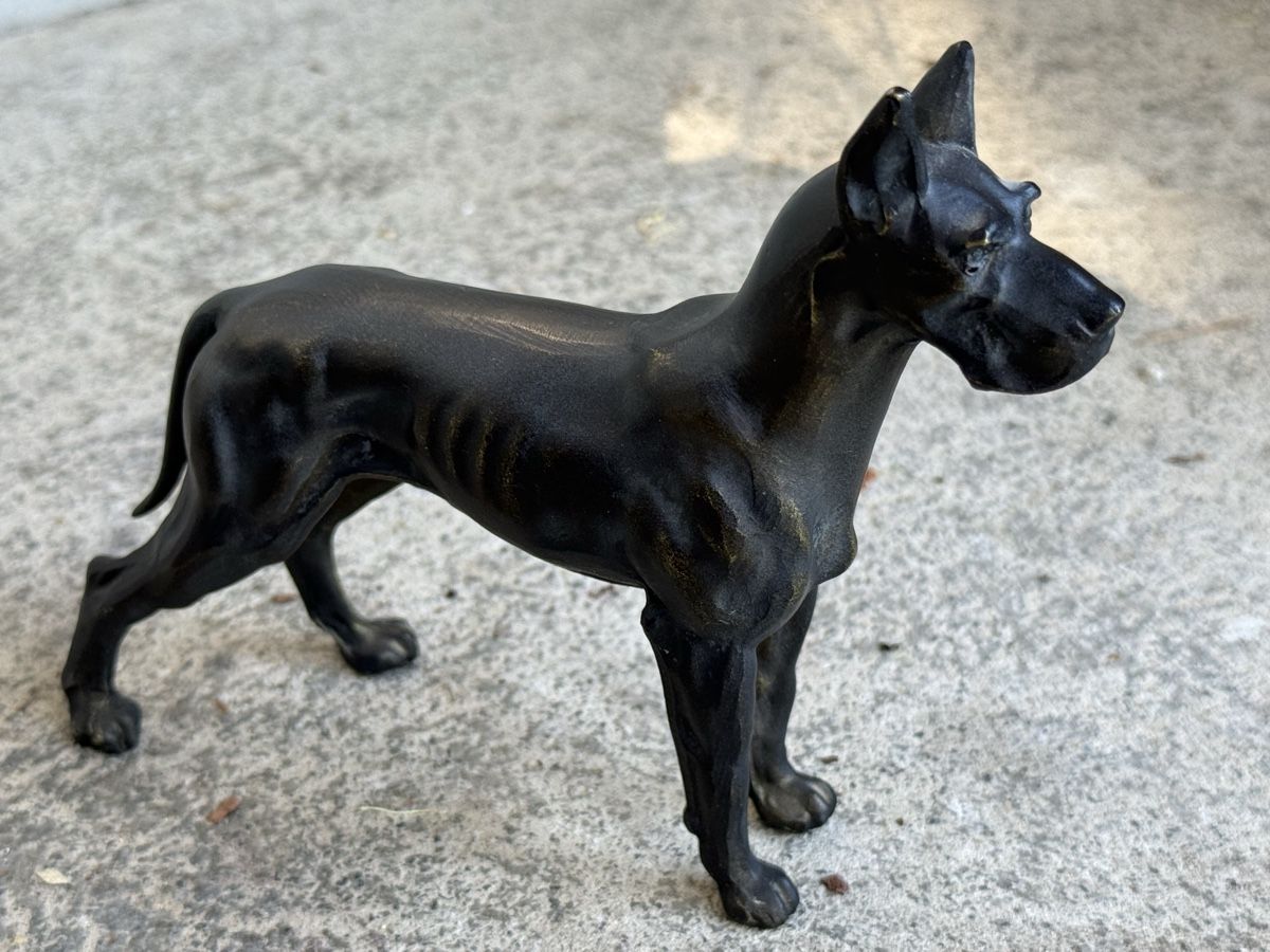 Statuette: Schöne Figur DEUTSCHE DOGGE Bronzeguss  – Usato da Konolfingen venduto da petzipetz