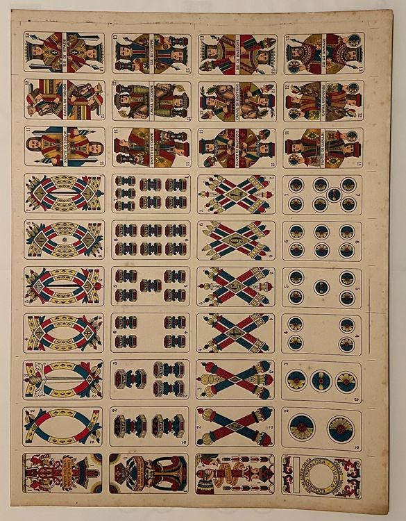 Toskanische Spielkarten Aus Kunststoff – Grün, 40 Karten, 58x88 Mm, PVC