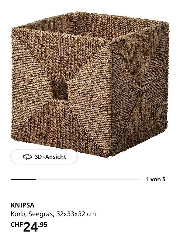 Ikea Autres articles pour la maison: Ikea Kallax Korb – D'occasion à Rüschlikon par Asino007