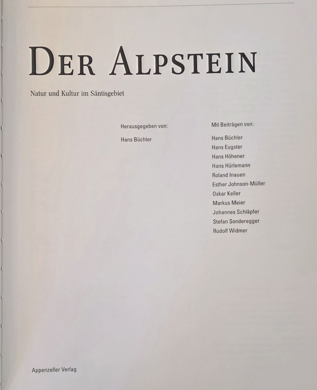 Libri: Buch Der Alpstein – Usato da St. Gallen venduto da ischu01 1