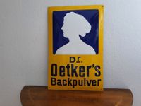 Grosses Emailschild Dr. Oetker's Backpulver Emaille Schild