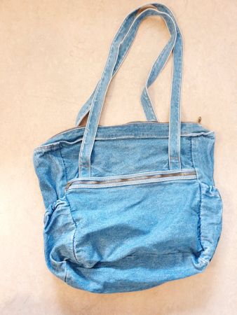 TASCHE JEANS JEANSTASCHE BAG HANDMADE EINZELSTÜCK UNIKAT TOP
