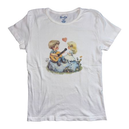 [New] White John Galt Kids in Love Top