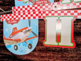 Walt Disney PLANES Geburtstag Dekoration Wimpelkette wie neu