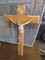 Kruzifix mit Korpus INRI Holz Wanddekoration 