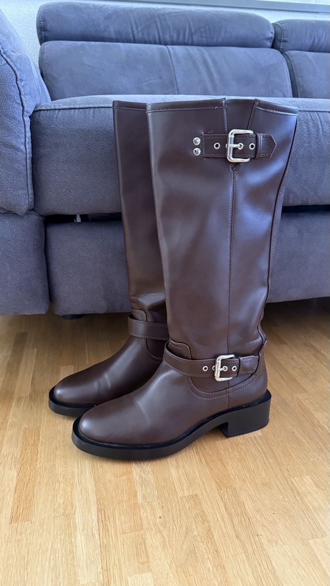 Zara Damenschuhe: Braune Zara Stiefel gr.38 – Gebraucht aus Winterthur von -BeHappy24- 2