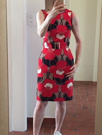 Kleid von P.A.R.O.S.H. Gr.S Rot in Retrostyle - Neuwertig