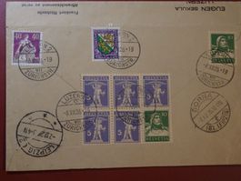 6.XII.26 EUGEN SEKULA BRIEF NACH BORNA,6er ZUSAMMENDRUCK Z8
