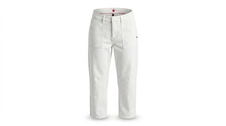 White Cotton Trousers - Size S (Fits like M)
