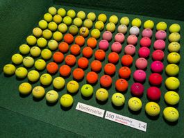 100 gebrauchte Golfbälle (sehr schön bis mässig) Set 023