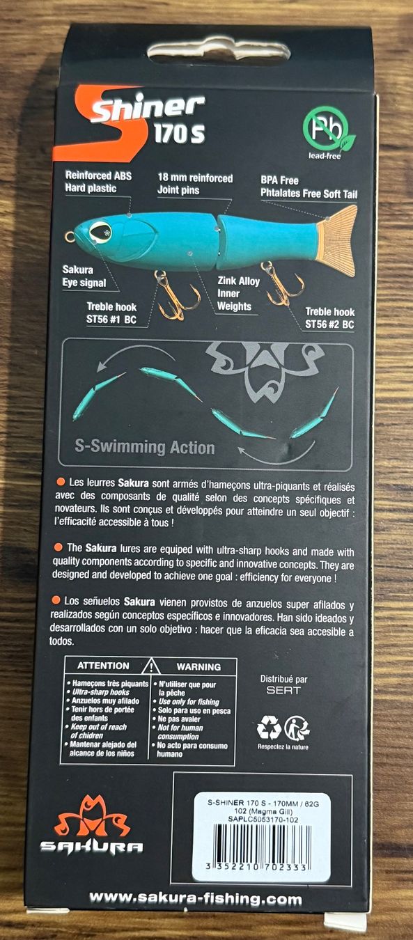 Esche: Sakura S-Shiner 170 - Swimbait – Nuovo e nell'imballaggio originale da Widnau venduto da Fishingtackle_Oggy 1