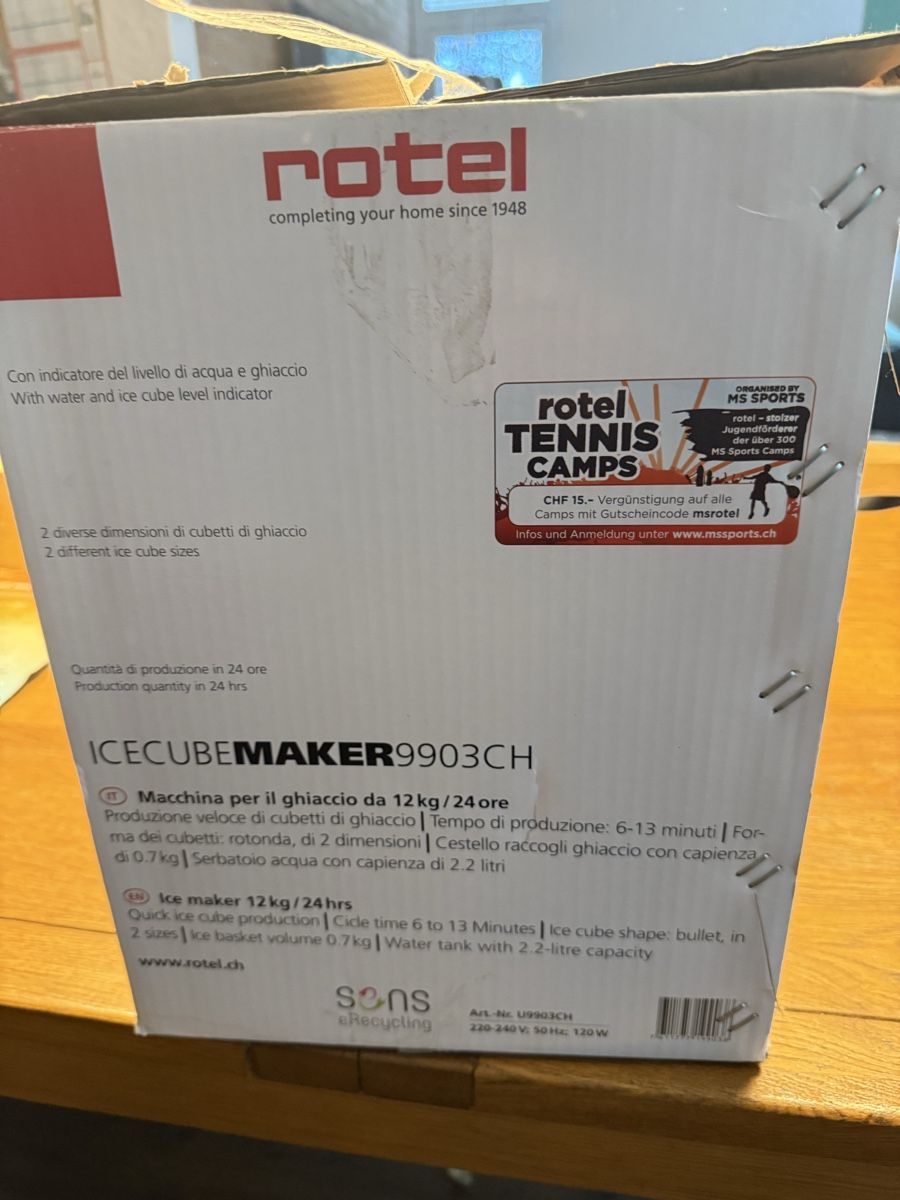 Tutte le macchine: Rotel 9903ch Eiswürfelmaschine silber – Nuovo (secondo la descrizione) da Bern venduto da Belli03 3