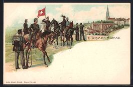 L'Armee Suisse, Soldaten blicken auf die