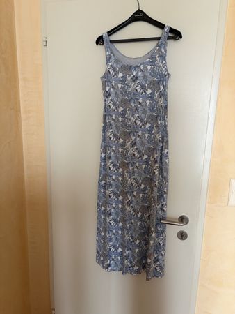 Kleid gemustert blau Grösse M guter Zustand